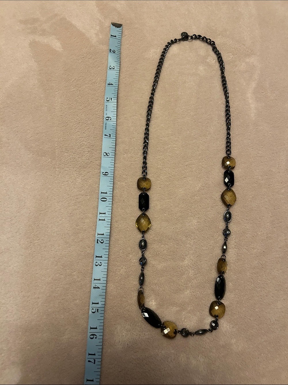 Elegant Black and Amber Beaded Necklace - Women Jewelry